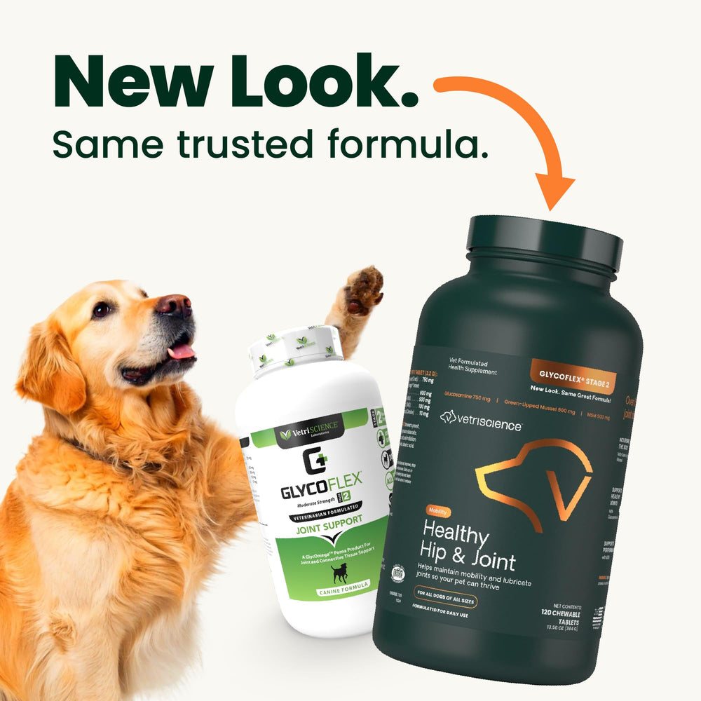 VetriScience Healthy Hip and Joint chicken-liver flavored treats for easy daily supplementation.