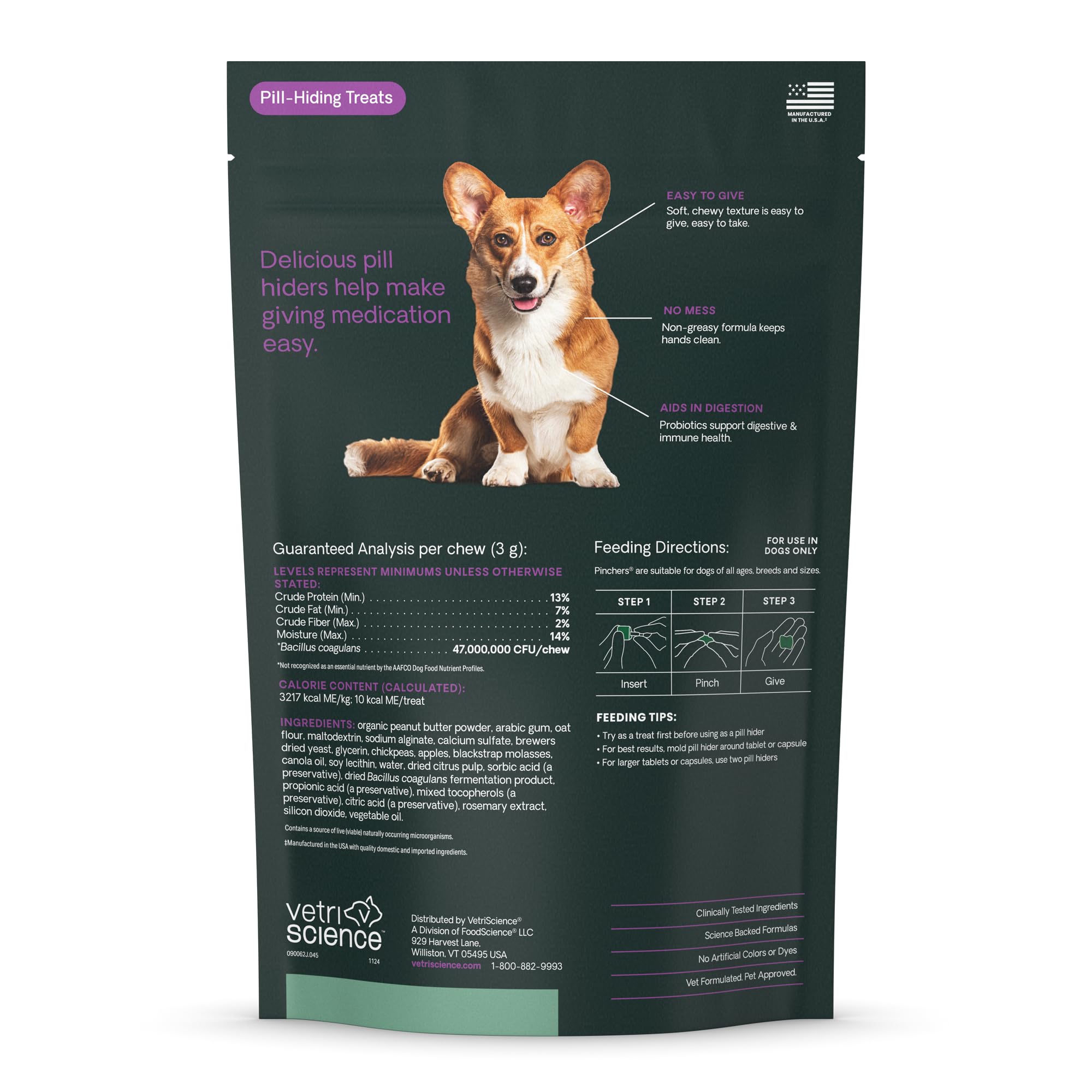 VetriScience hydrolyzed chicken liver flavor chews for sensitive dogs.