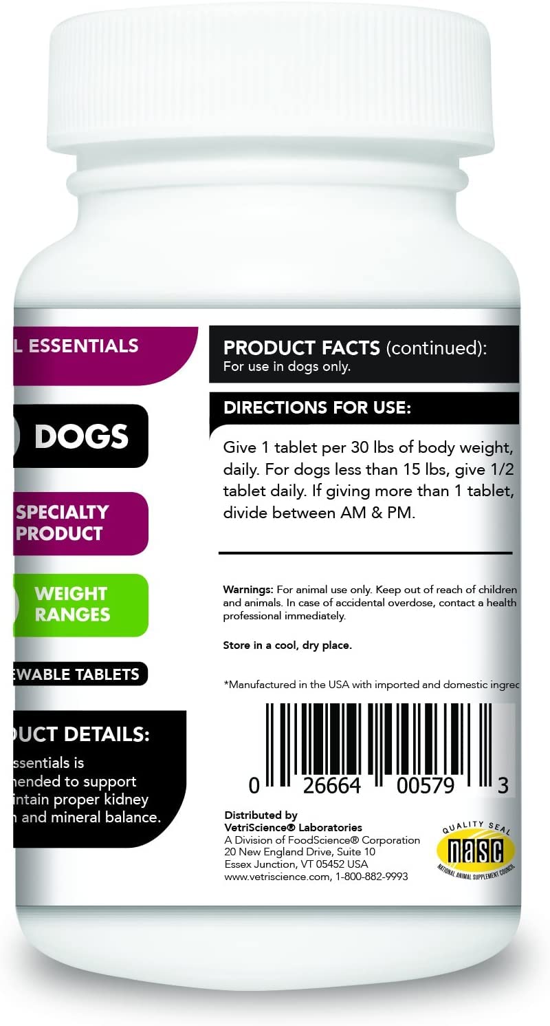 VetriScience Kidney Health bottle being poured for convenient daily dosing.