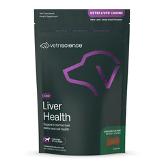 VetriScience Liver Health Chews bottle front showing canine liver support