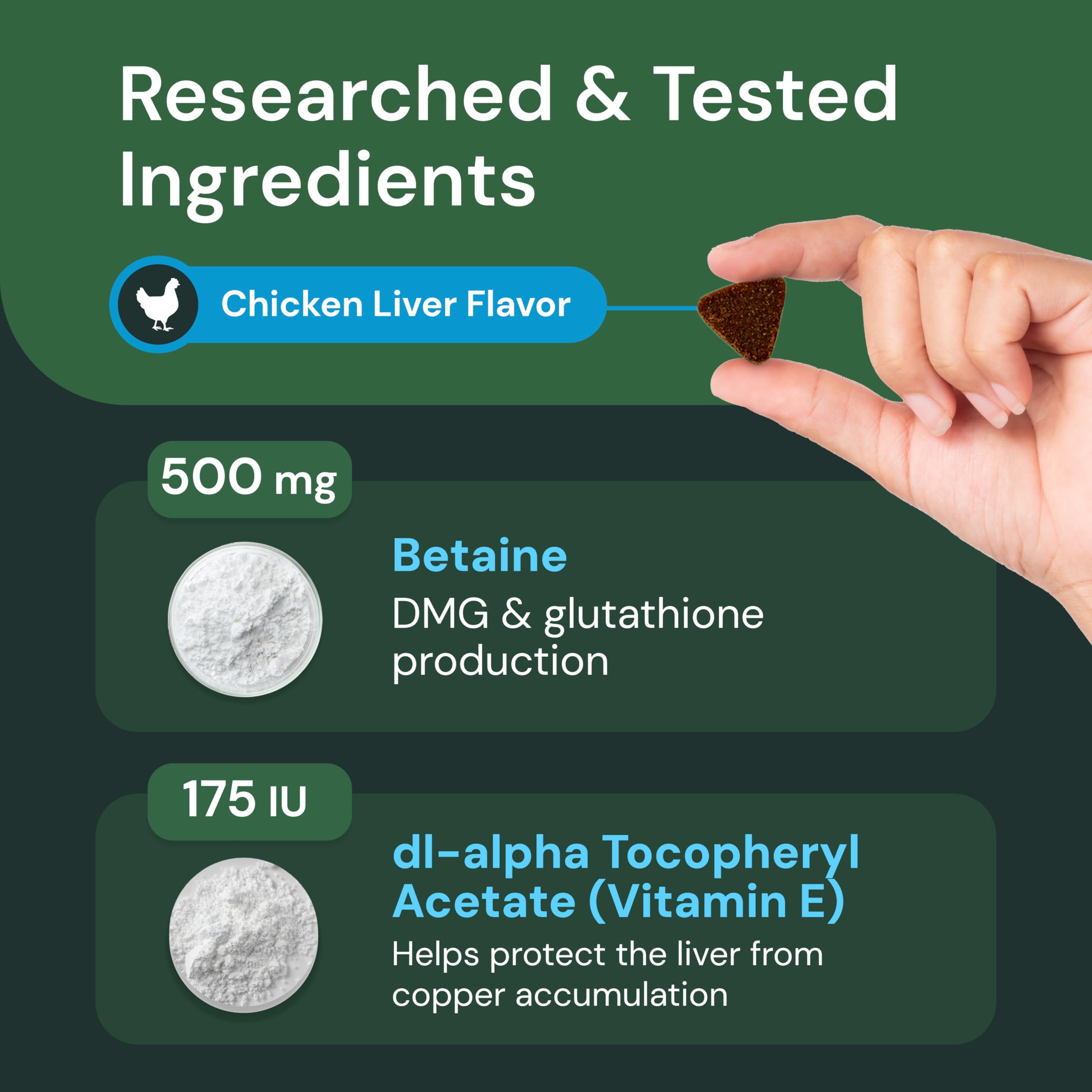 Ingredients list pinpoints natural components for canine liver care.