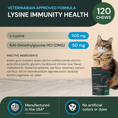 VetriScience Lysine Immunity Chews kitten-serving dish demonstrates daily use.