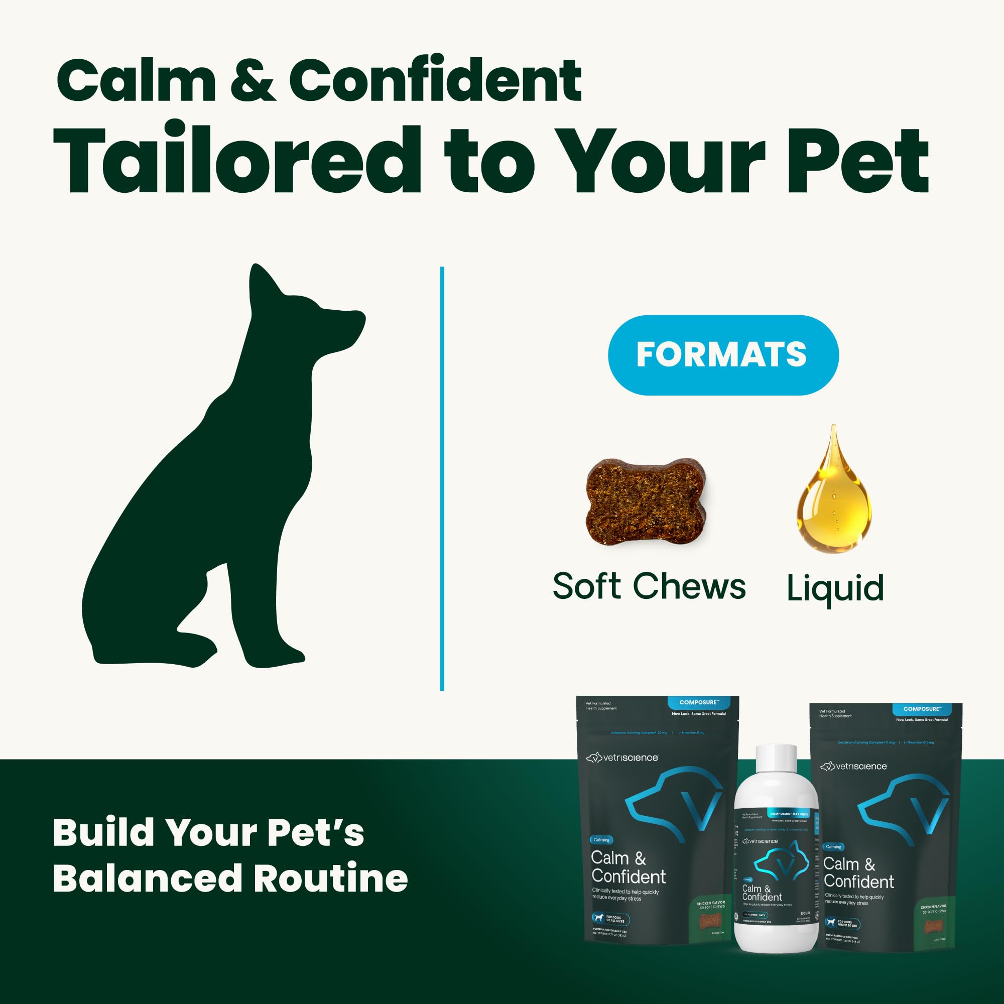 VetriScience Calm & Confident chews NASC-certified seal of quality.