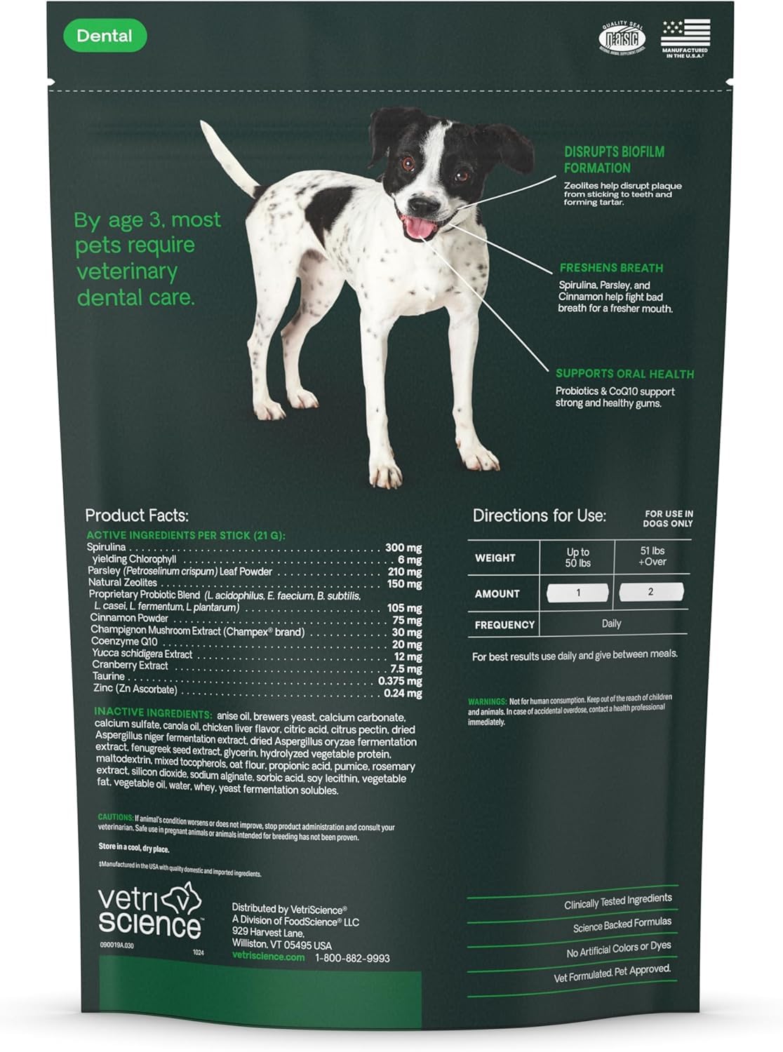 VetriScience Perio Plus Stix daily dental care option for dogs
