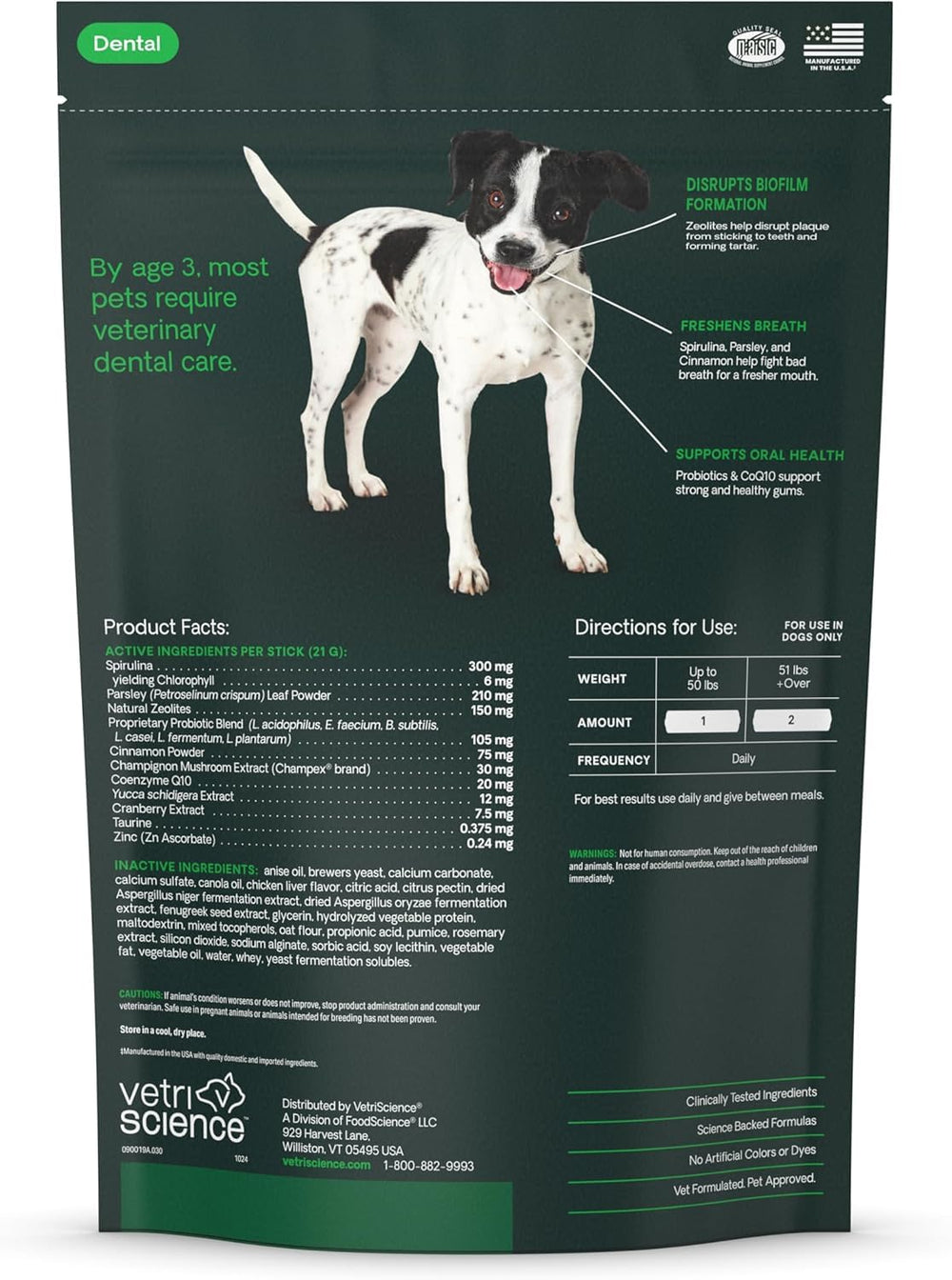 VetriScience Perio Plus Stix daily dental care option for dogs