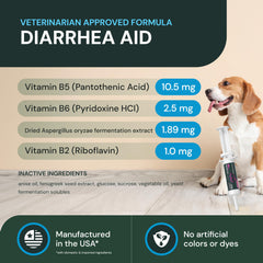 Dog receives VetriScience paste dose to aid nervous gut during travel.
