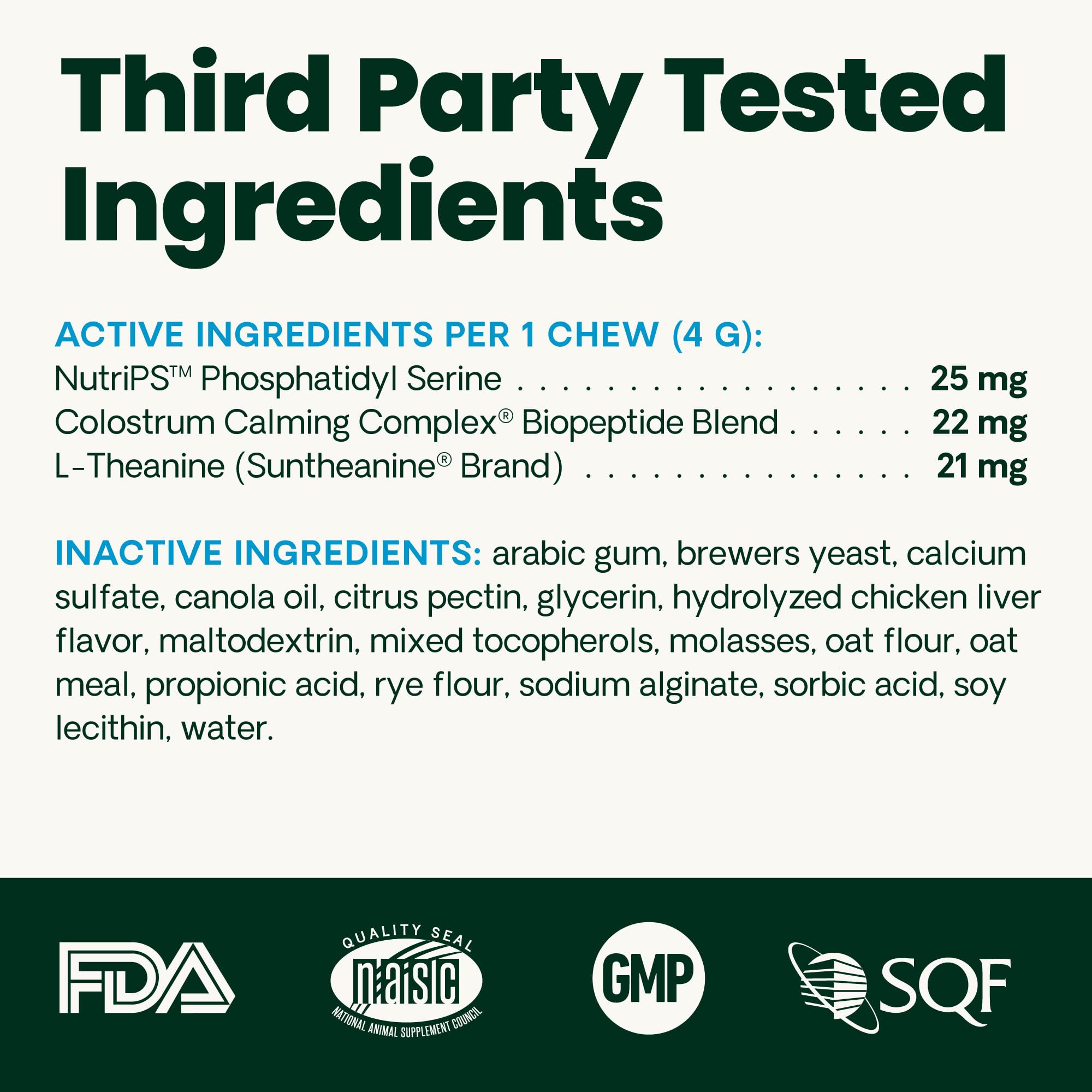 VetriScience NASC-certified label signals quality and third-party oversight