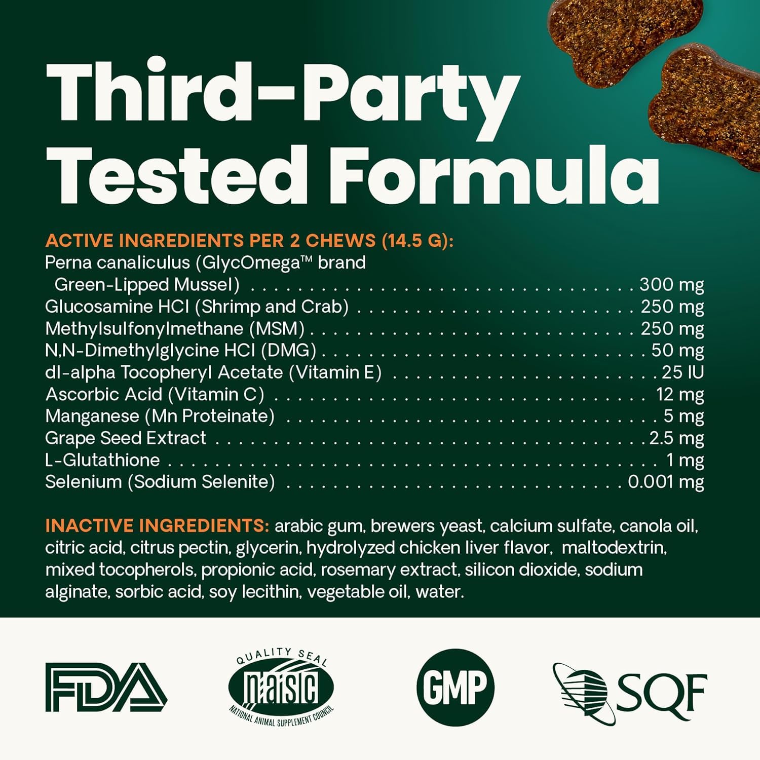 VetriScience treat-like chews deliver daily joint care.