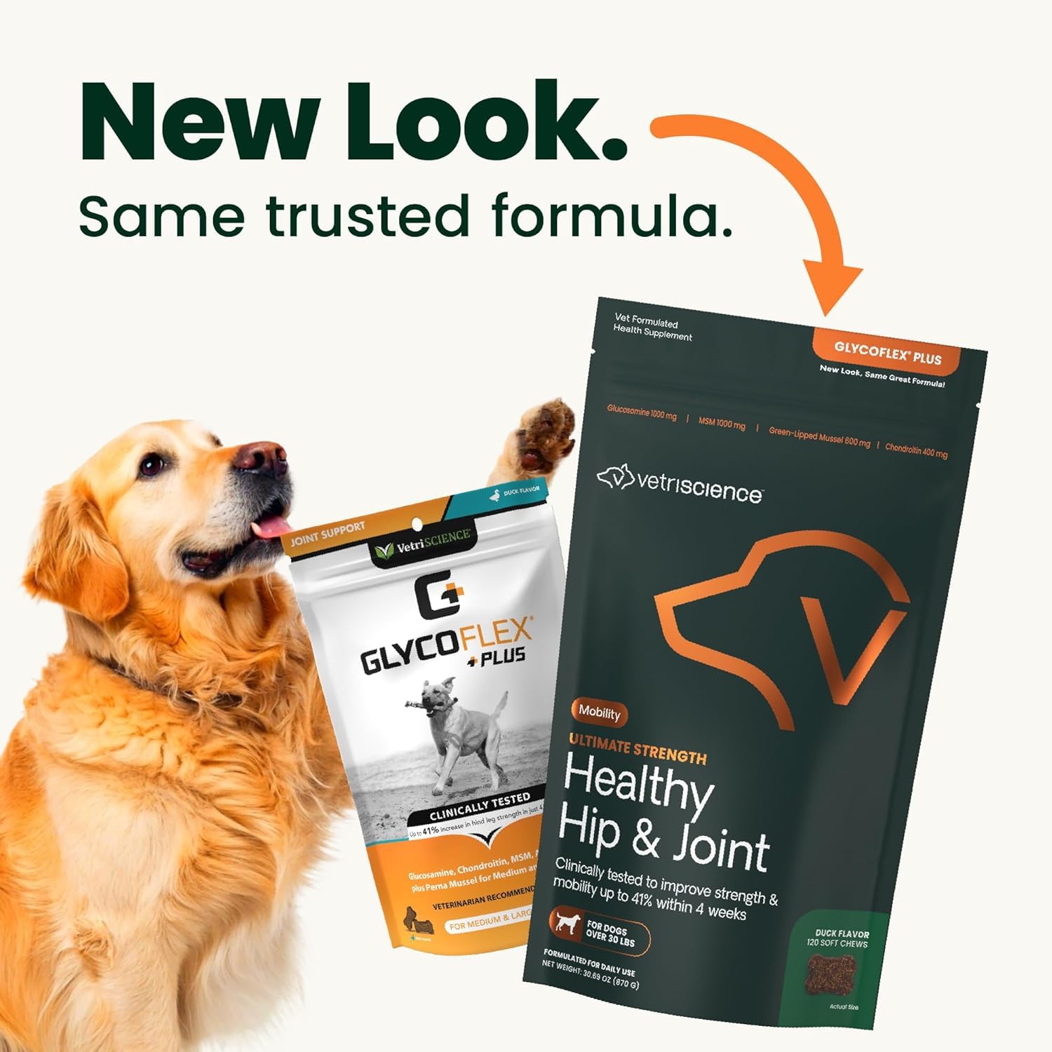VetriScience Ultimate Strength chews close-up reveals a soft, tasty texture dogs love.