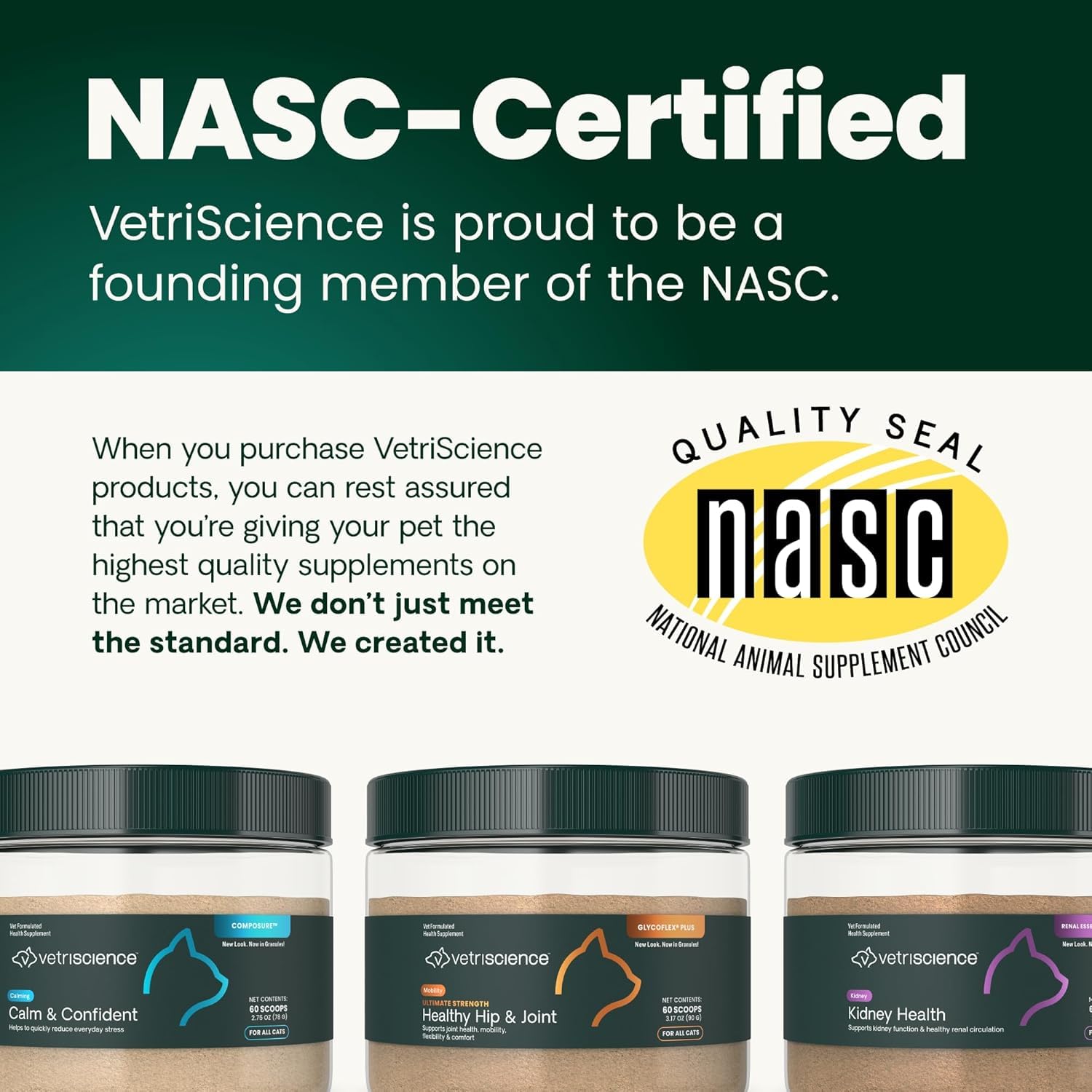 VETRISCIENCE lysine immunity powder manufactured in the USA for quality.