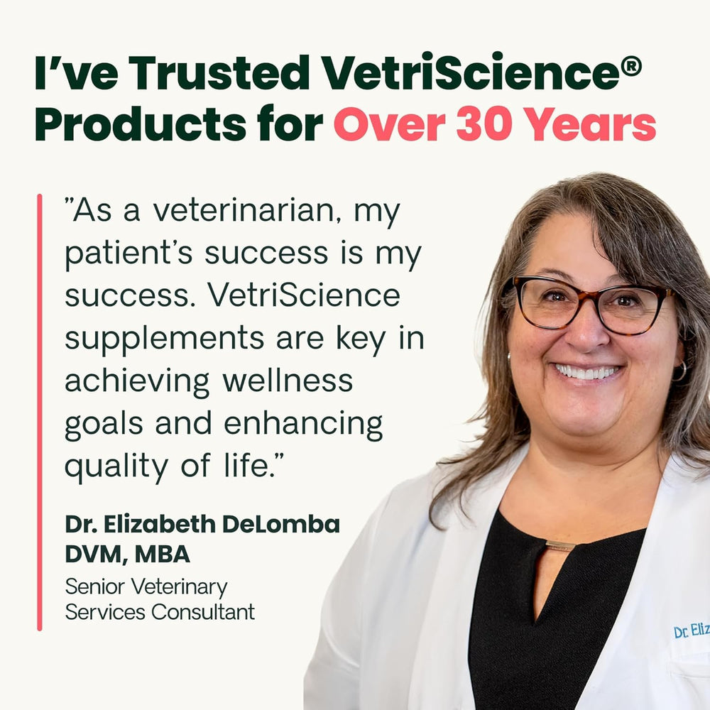 VETRISCIENCE included scoop simplifies daily 1000 mg dosing.