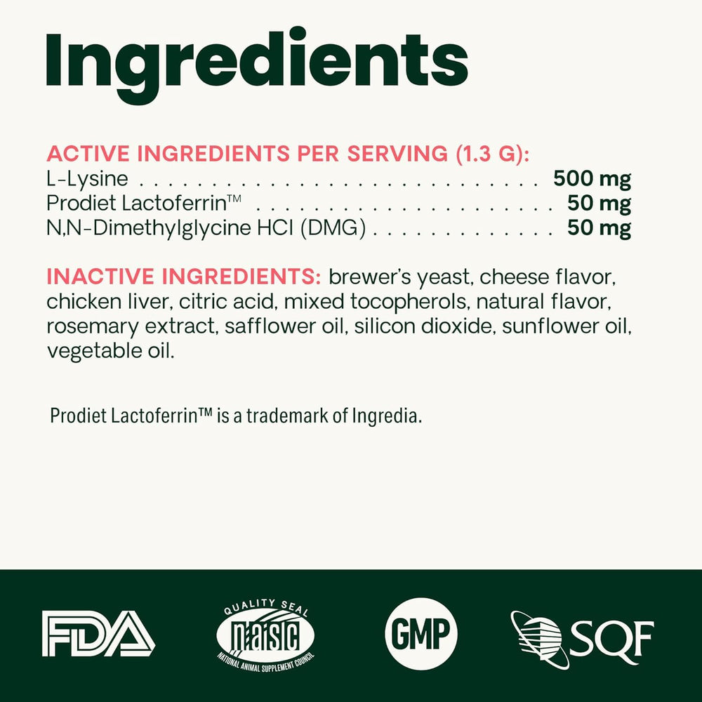 VETRISCIENCE NASC-certified immunity supplement seal on package.