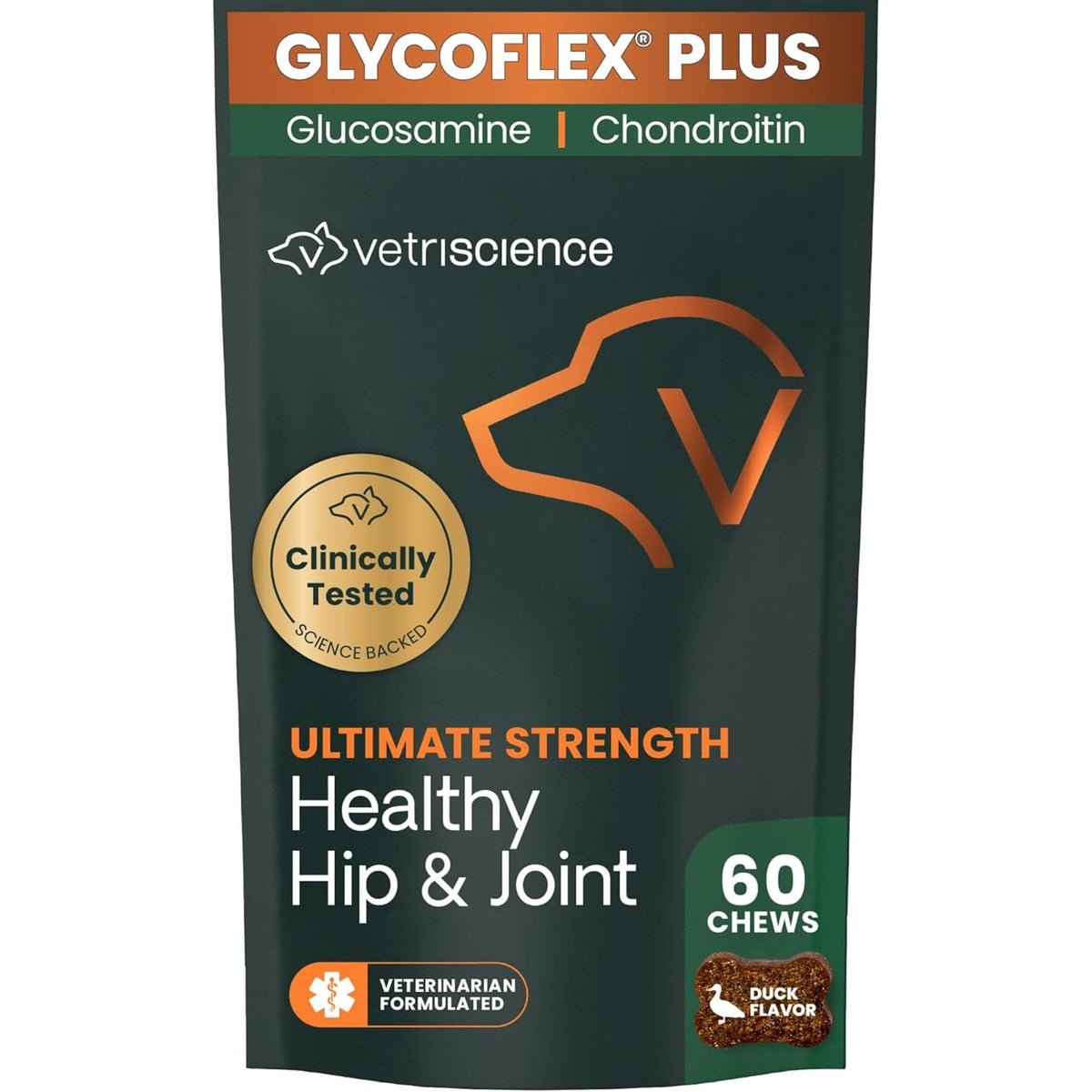 VetriScience Ultimate Strength hip joint chews packaging for daily mobility support