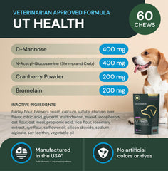 Close-up of cranberry powder ingredient in VetriScience UT Health Chews