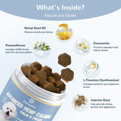 Vetriuntrix Calming Chews vet-formulated for canine comfort