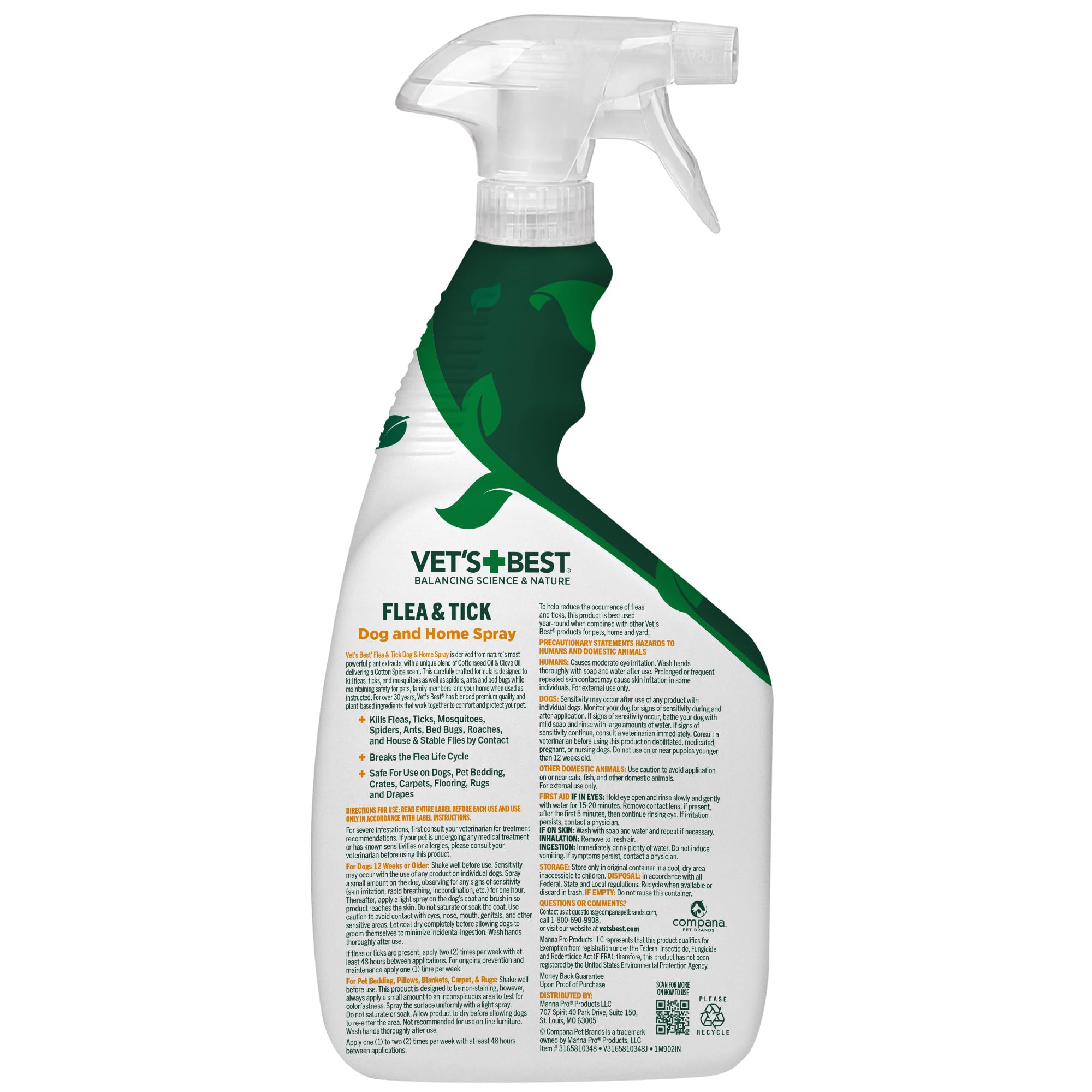 Vet's Best two-pack provides ongoing flea and tick defense at home