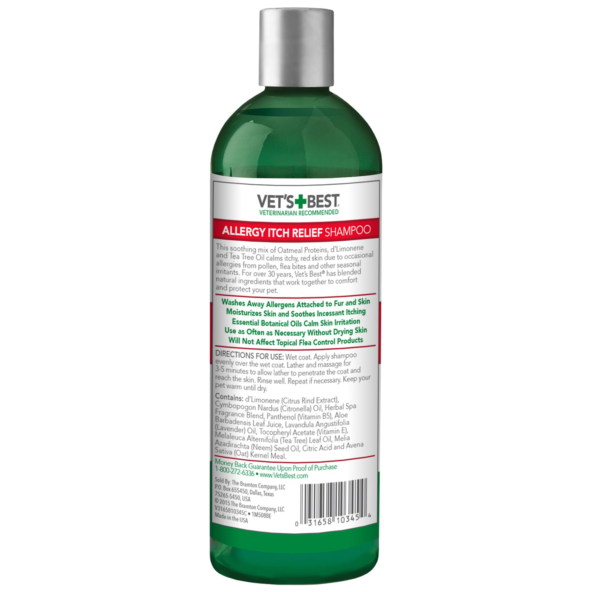 Vet's Best allergy itch relief shampoo lather surrounds the dog as gentle cleansing begins