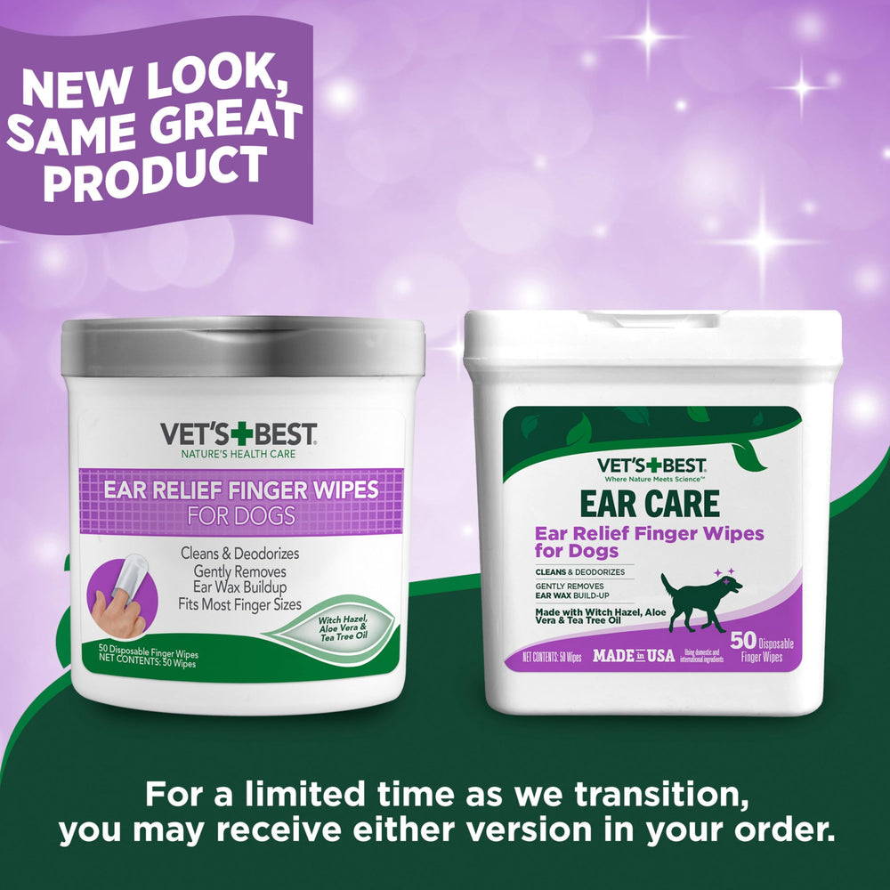 Close-up of Vet's Best finger wipe texture for gentle ear cleaning