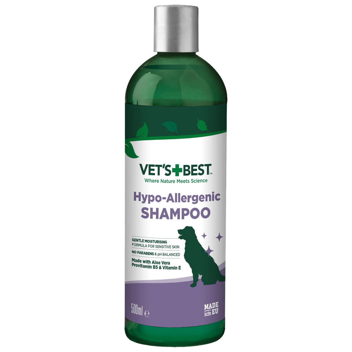 Vet's Best hypo-allergenic shampoo bottle for dogs soothing sensitive skin.