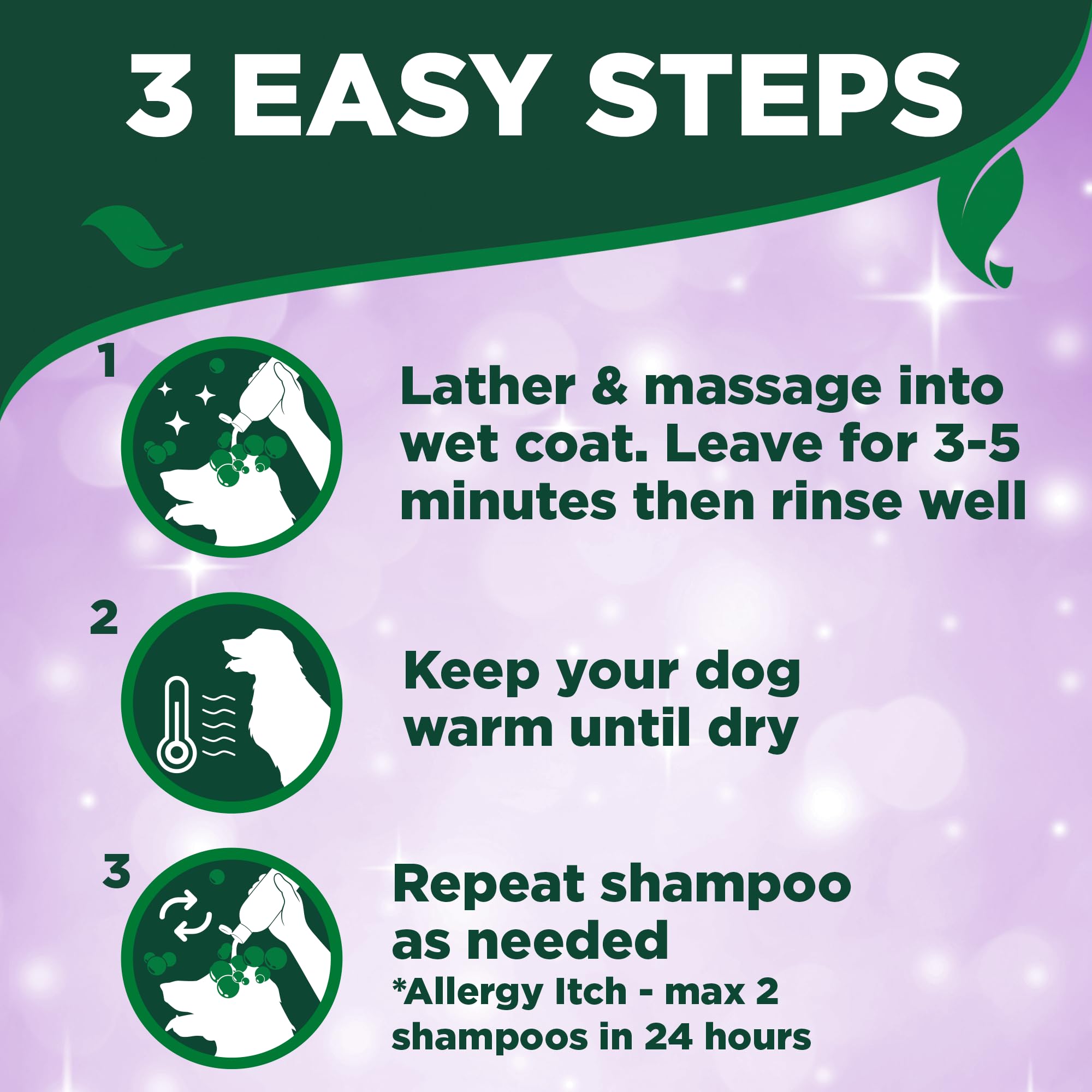 Vet's Best hypo-allergenic shampoo on dog coat moisturizes without drying.