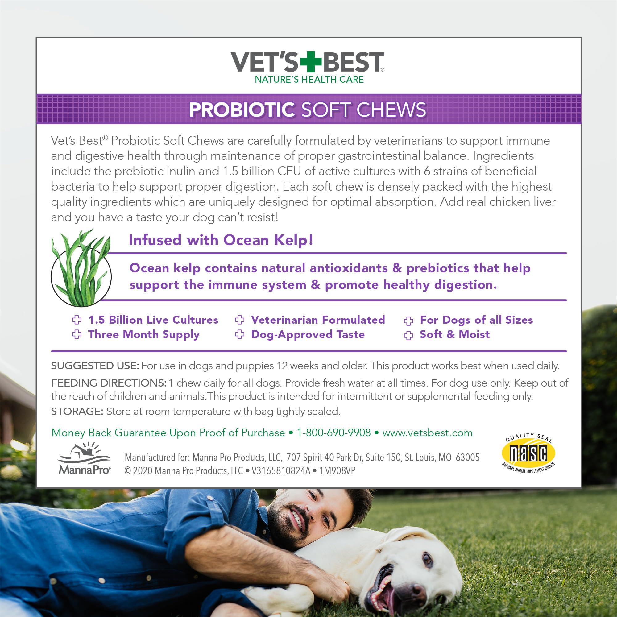 Vet's Best Probiotic Soft Chews veterinarian-formulated badge