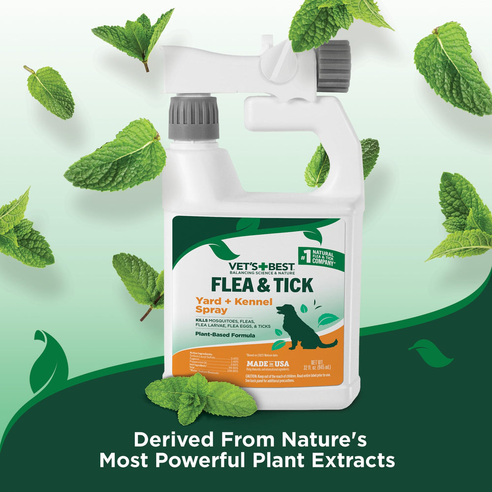 Yard and patio protection for dogs and families with Vet's Best spray.