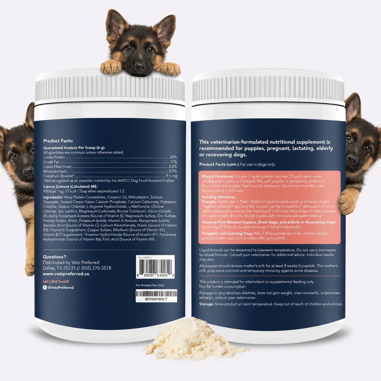 Vets Preferred Aging dog nutrition scene with a feeding bowl.