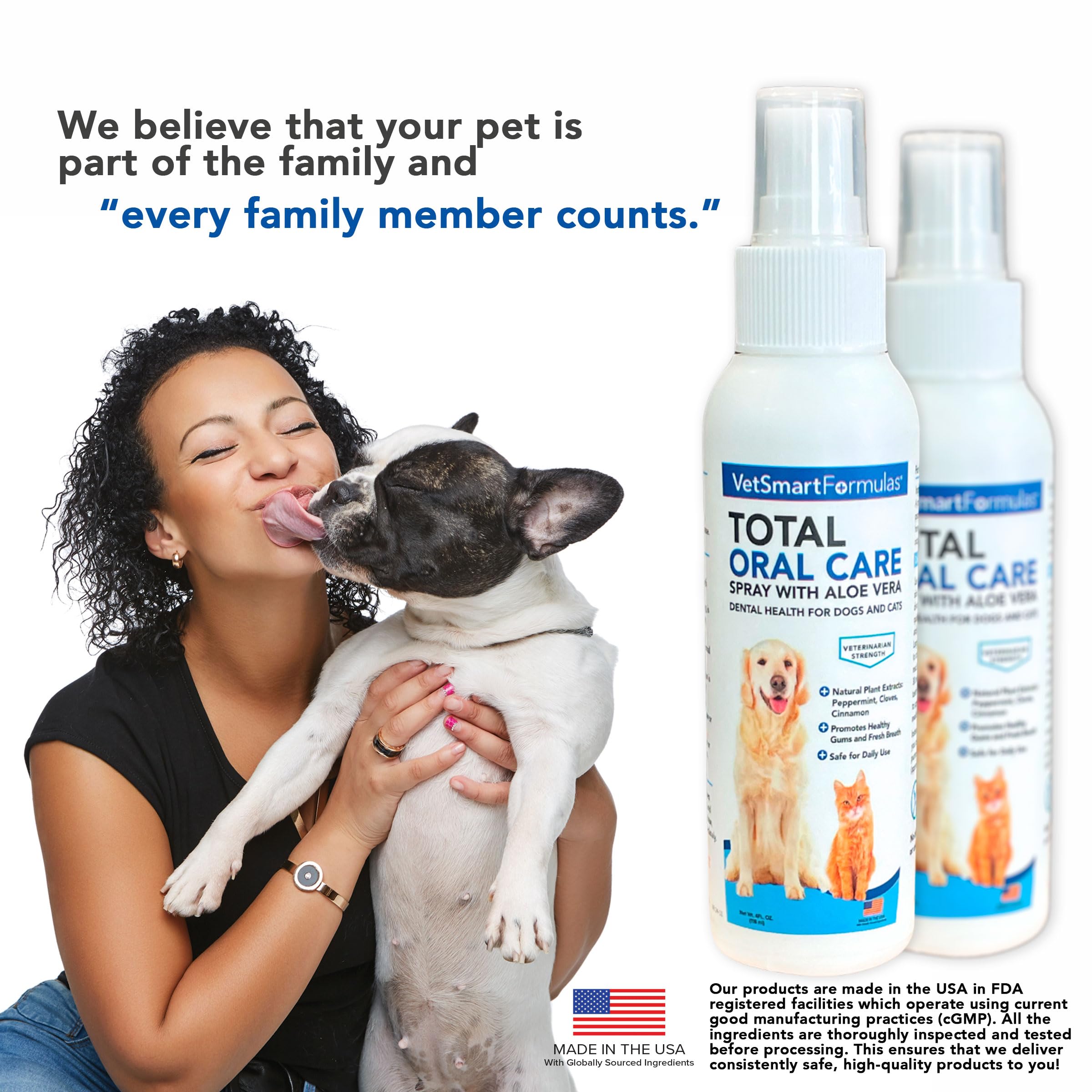 VetSmart Formulas aloe vera ingredient emphasizes gentle, soothing oral care.