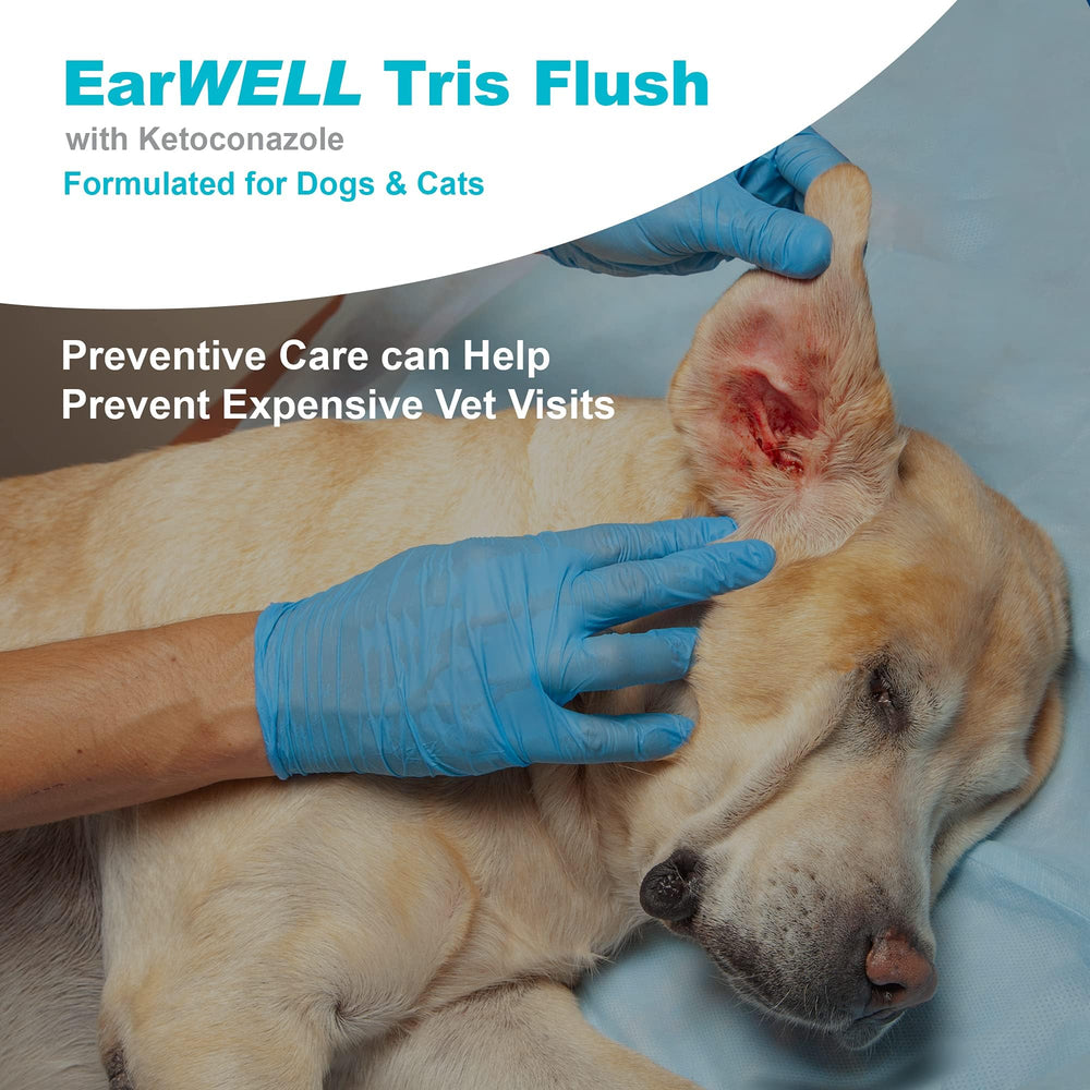 VetWELL Dog Ear Cleaner label view highlighting vet-grade formula
