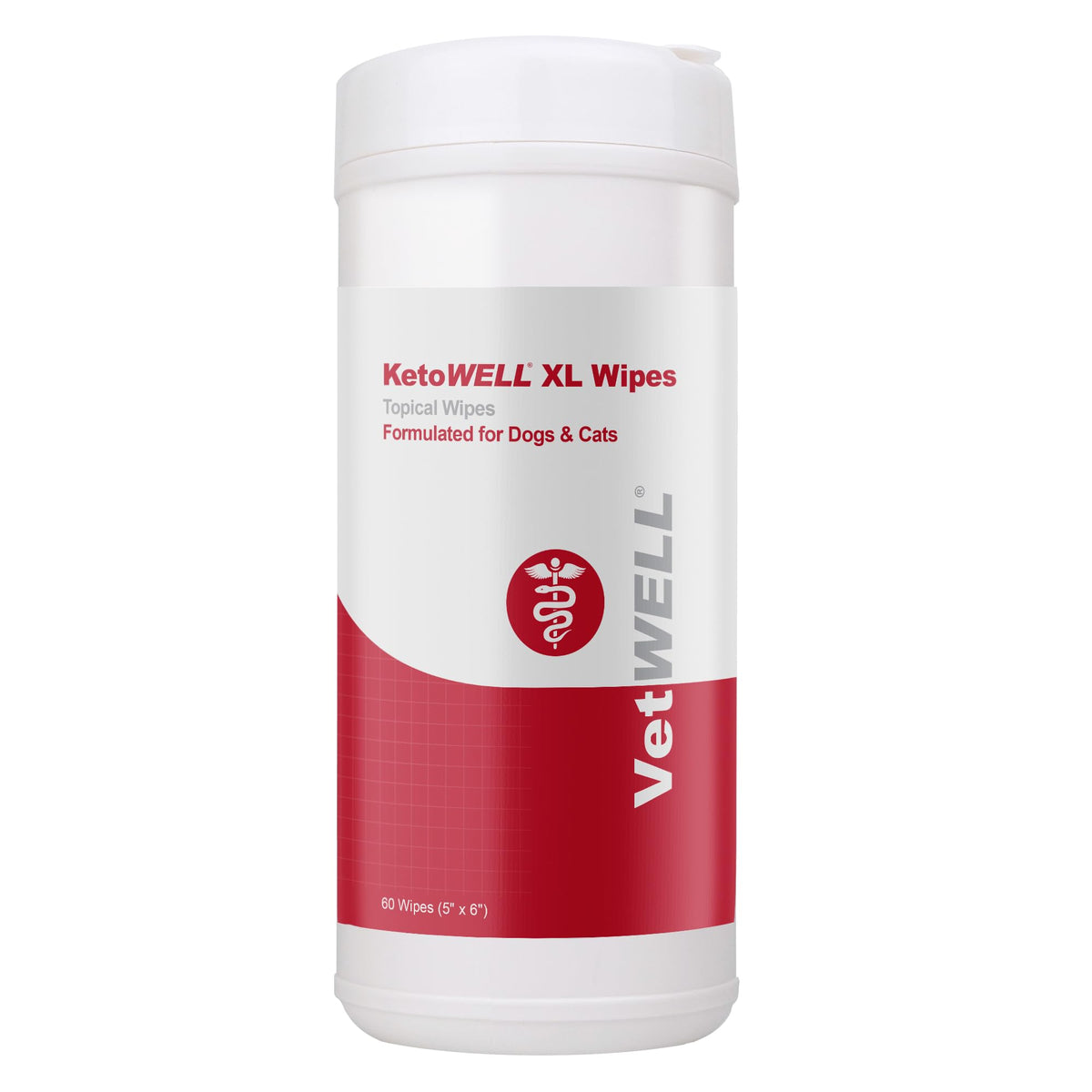 VetWELL KetoWELL XL wipes pack ready for on-the-go pet cleansing.