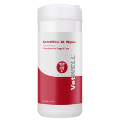 VetWELL KetoWELL XL wipes pack ready for on-the-go pet cleansing.
