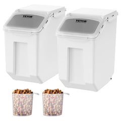 VEVOR 2 x 15L dispenser bin with airtight lid keeps contents fresh and organized