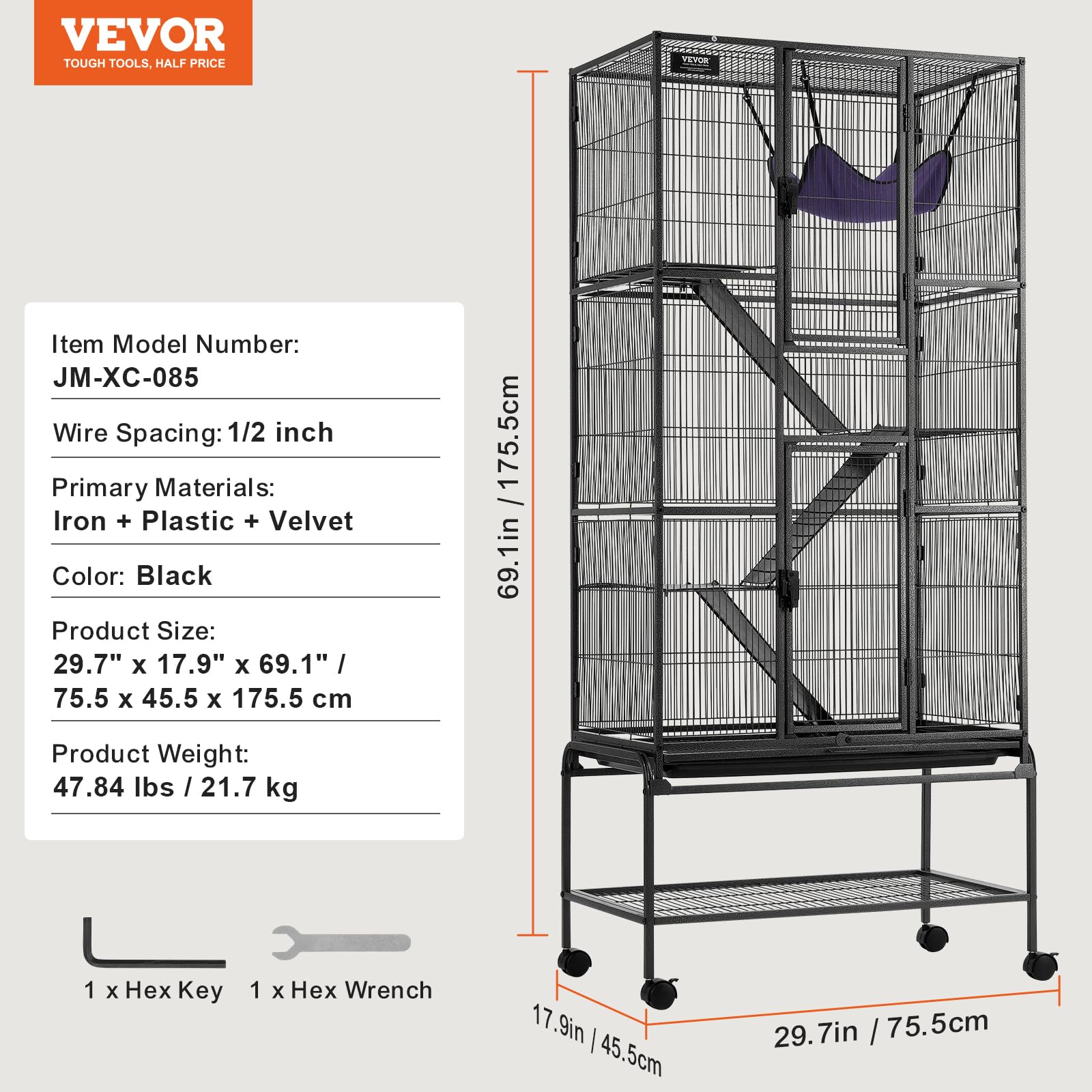 VEVOR pull-out design enables fast access for feeding and tidying.