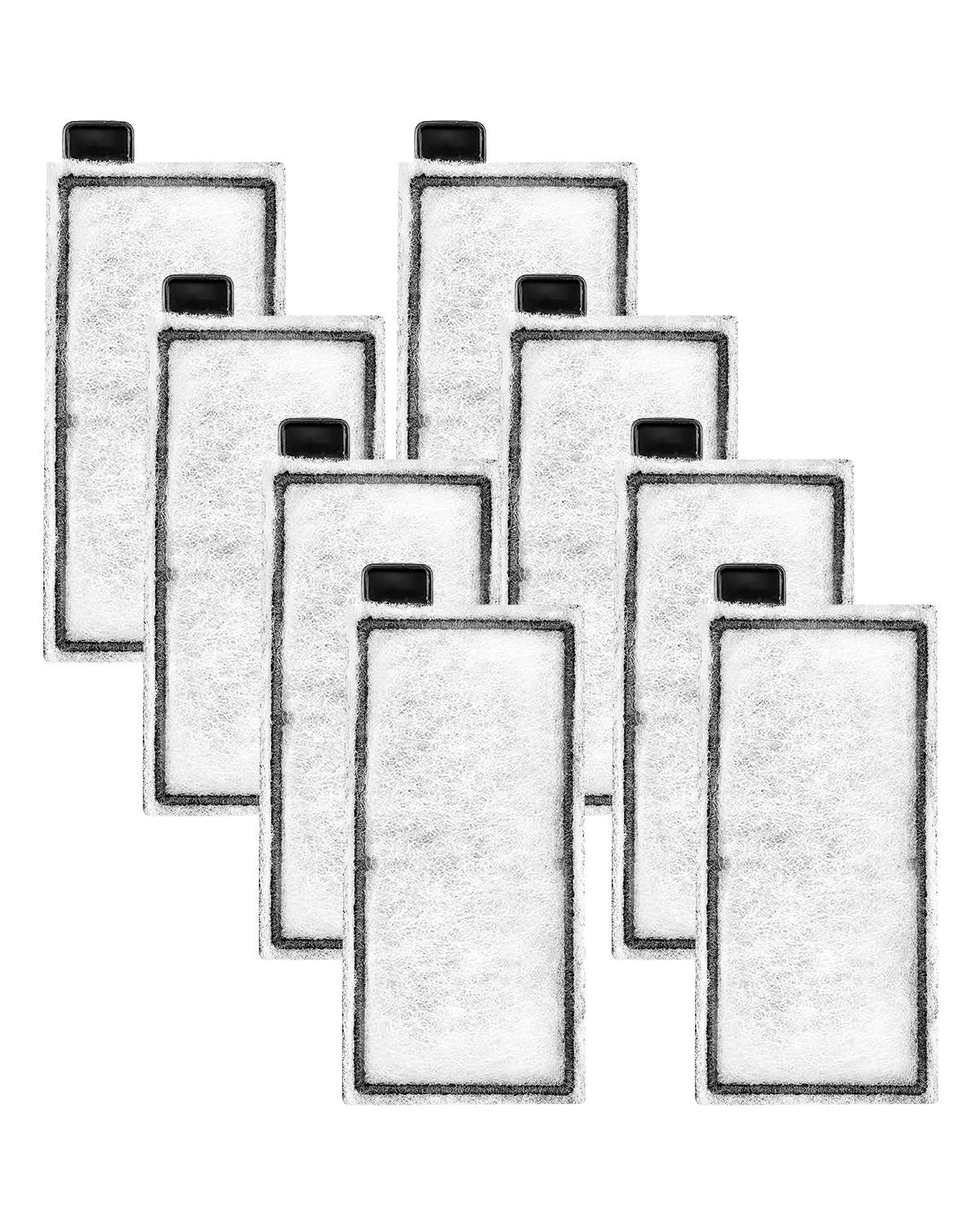 VEVOR aquarium filter cotton eight-pack mostrando filtración de tres capas para agua más clara