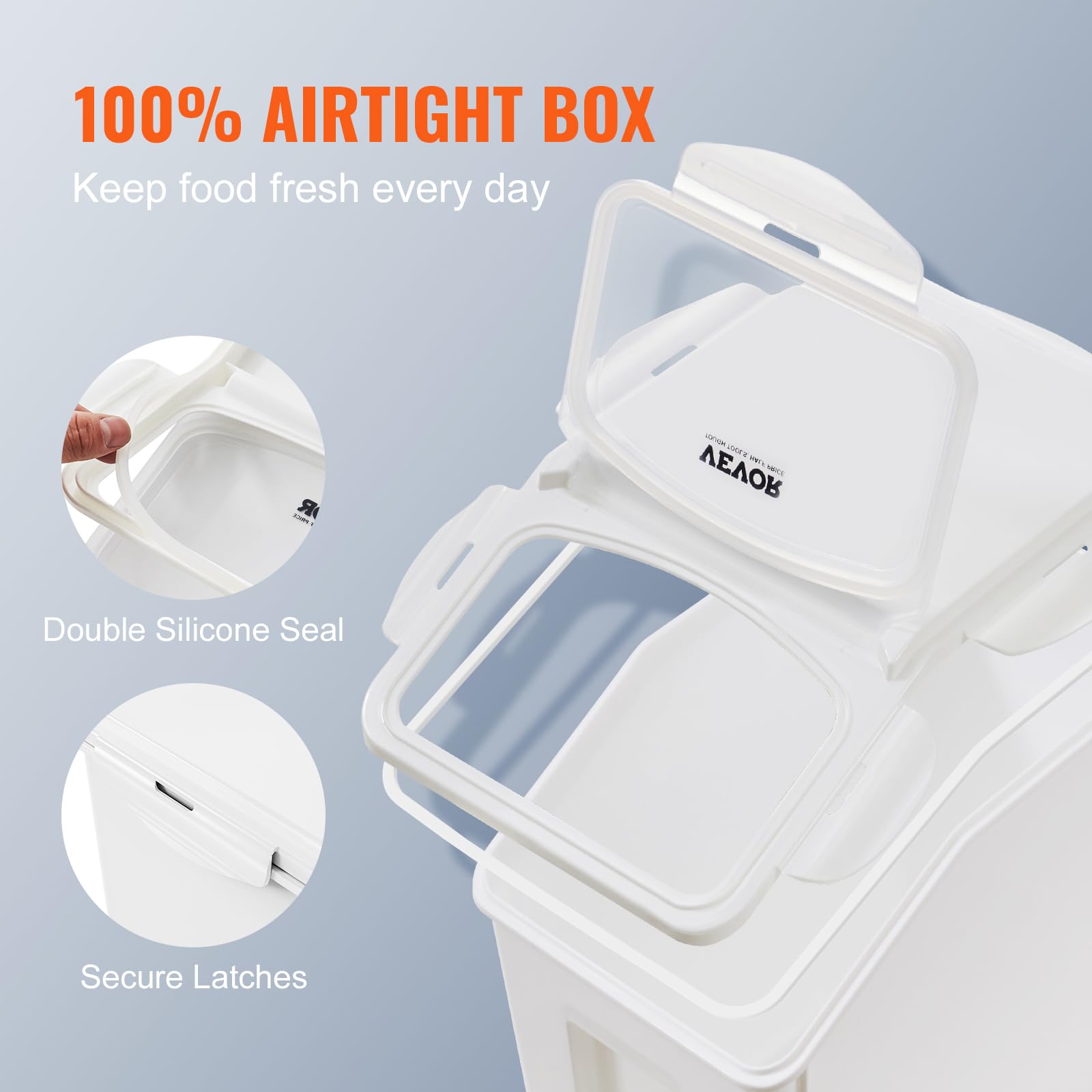 VEVOR dispenser bin with attachable casters for smooth mobility