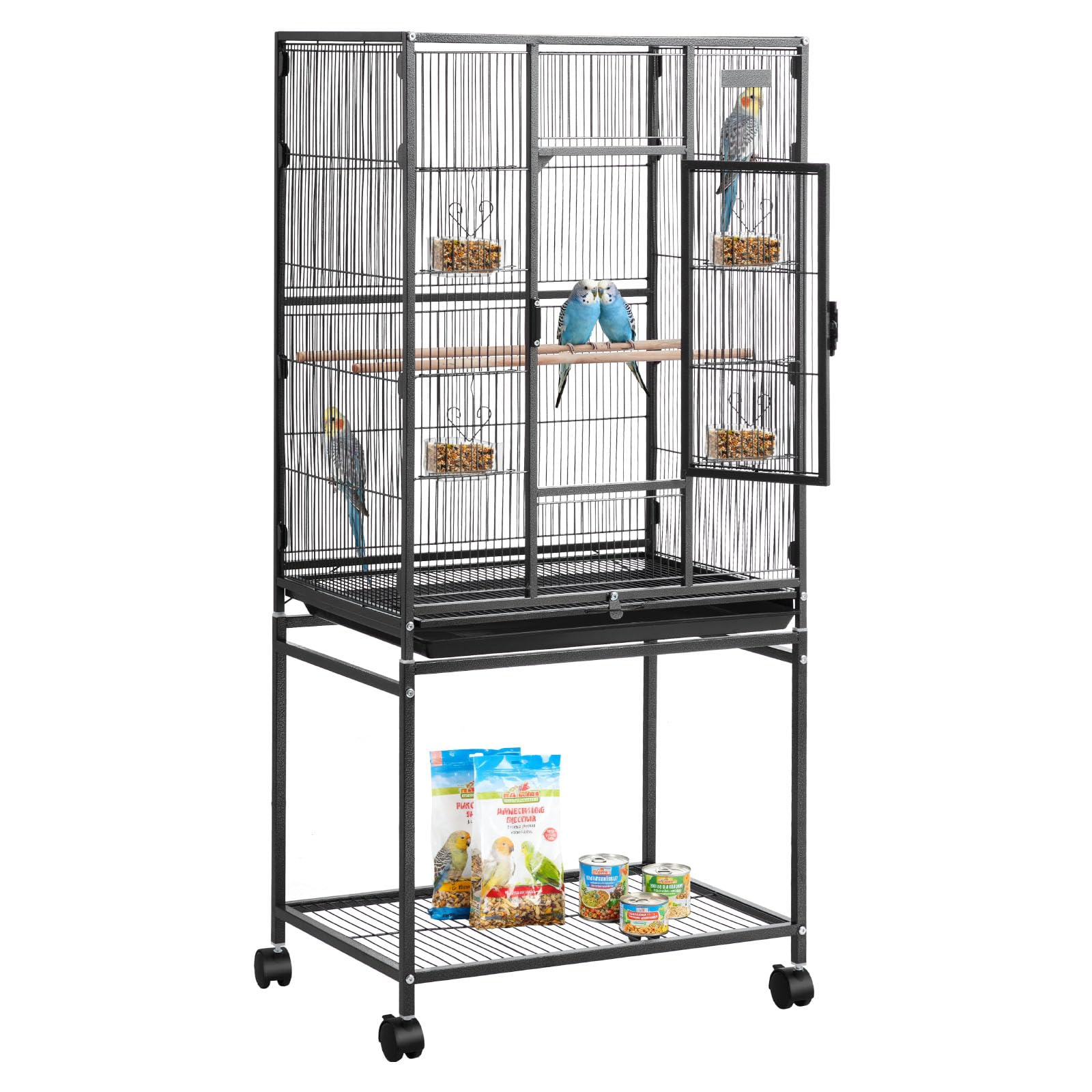 VEVOR bird cage with flat-top dimensions offers ample space for multiple birds.