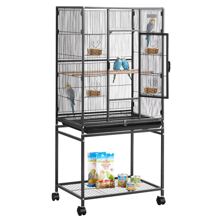 VEVOR bird cage with flat-top dimensions offers ample space for multiple birds.