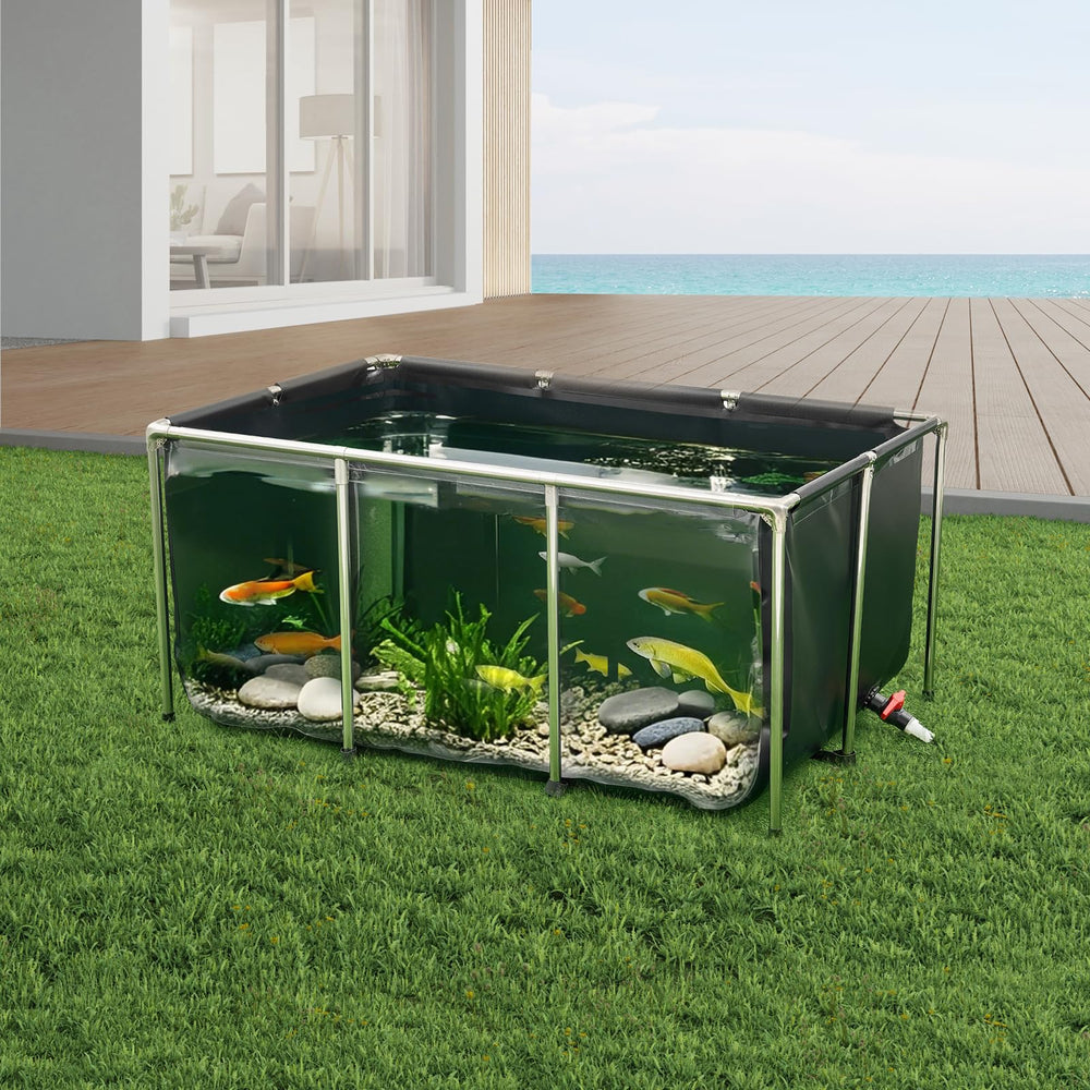 VEVOR Canvas Fish Pond supports koi and goldfish with ample space.