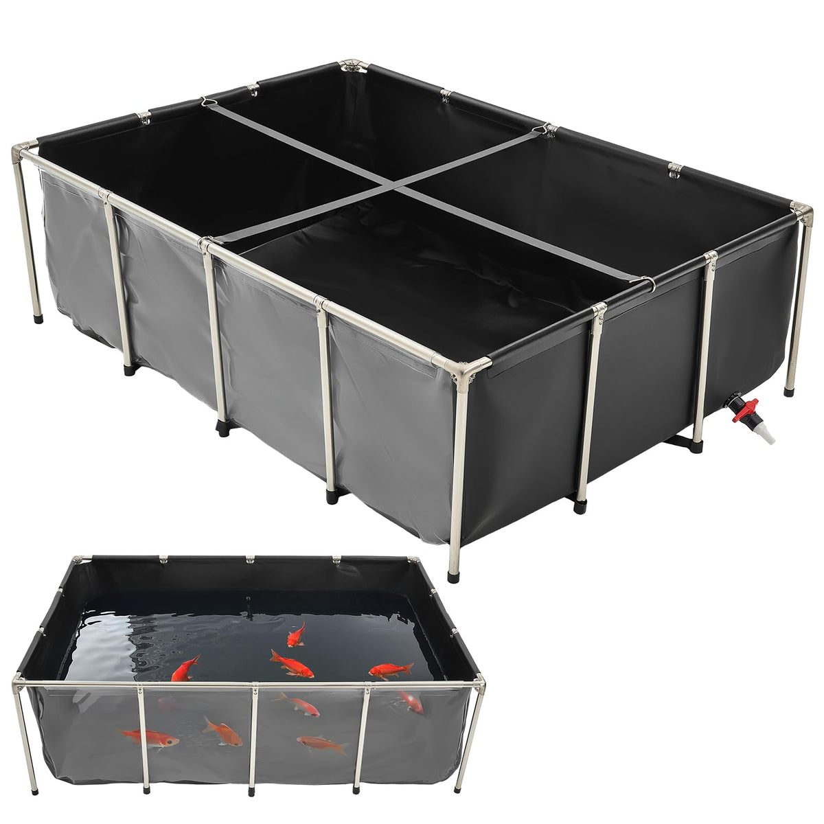 VEVOR canvas fish pond viewing panel provides clear visibility for koi and goldfish observation