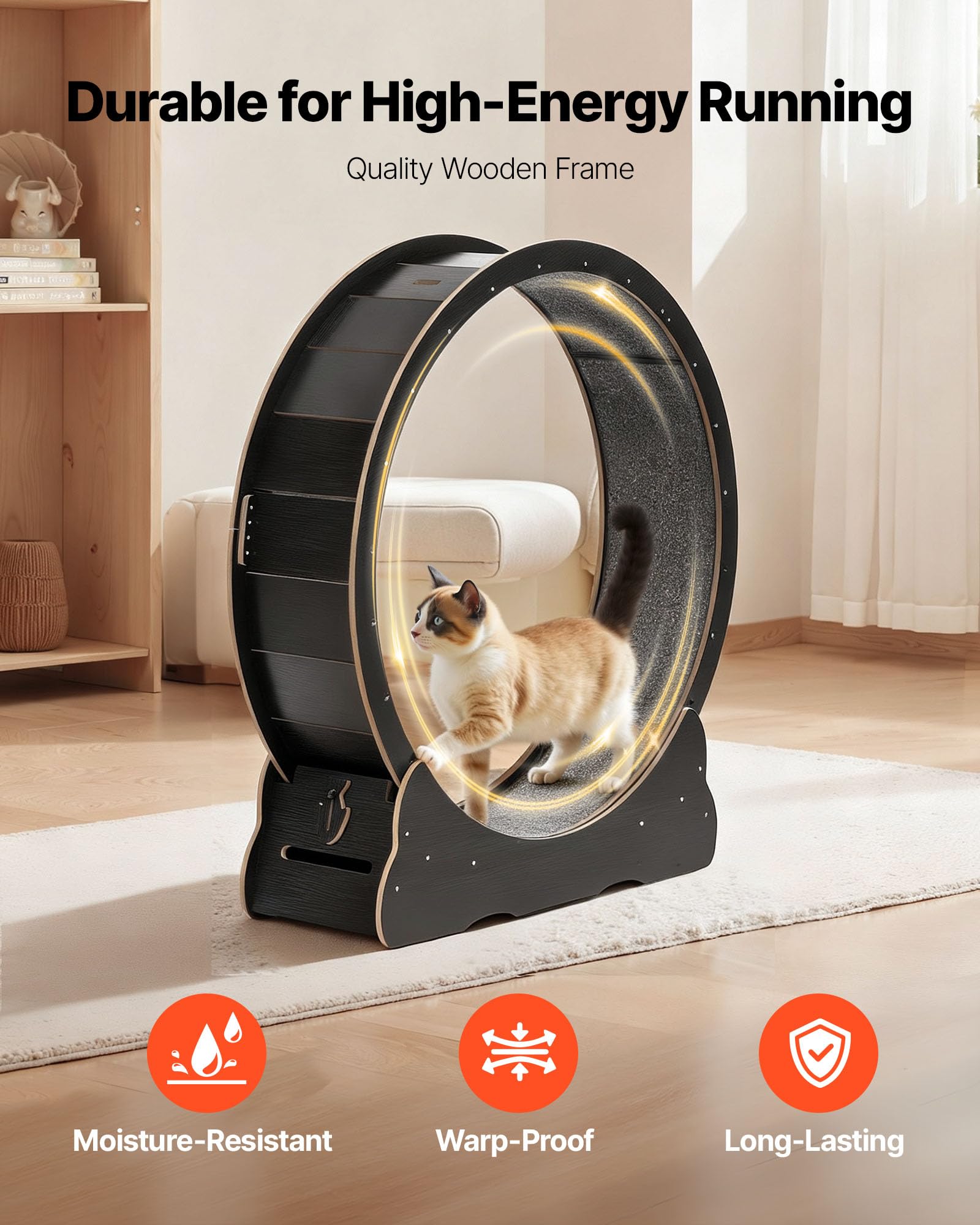 VEVOR carpet underlay enhances grip and quiet operation.