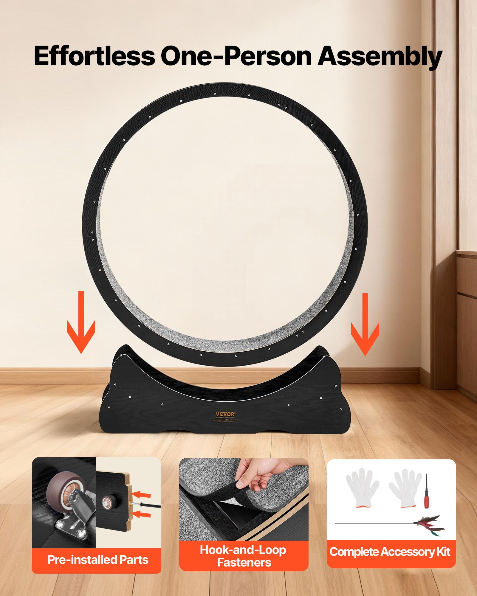 VEVOR locking mechanism keeps wheel stationary when desired.