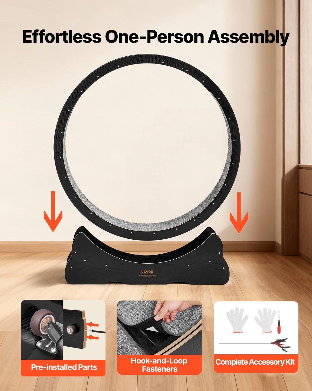 VEVOR locking mechanism keeps wheel stationary when desired.