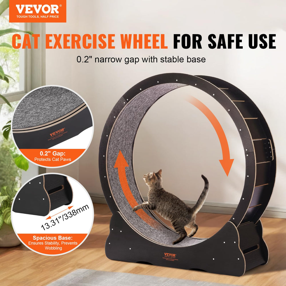 VEVOR cat wheel with detachable carpet for easy cleaning