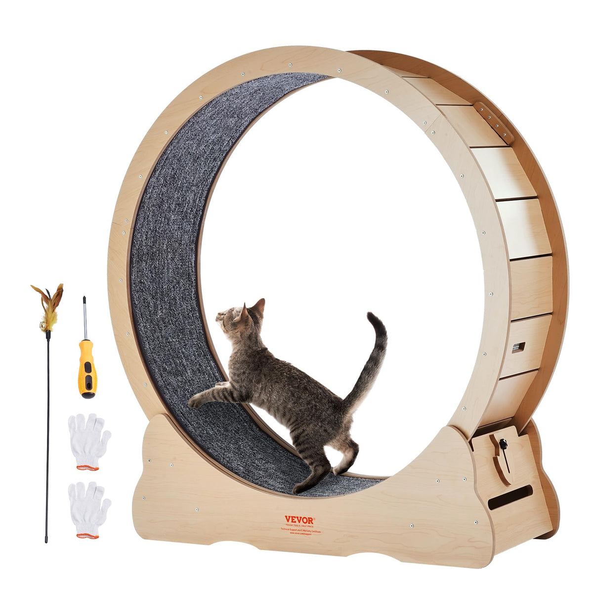 VEVOR cat wheel exterior diameter 43.3 inches ideal for spacious indoor exercise