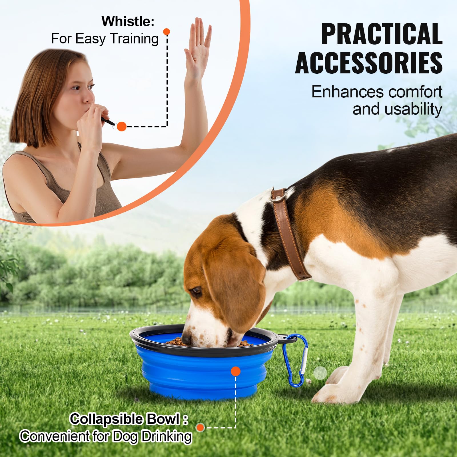 VEVOR Dog agility whistle provides consistent cue during training
