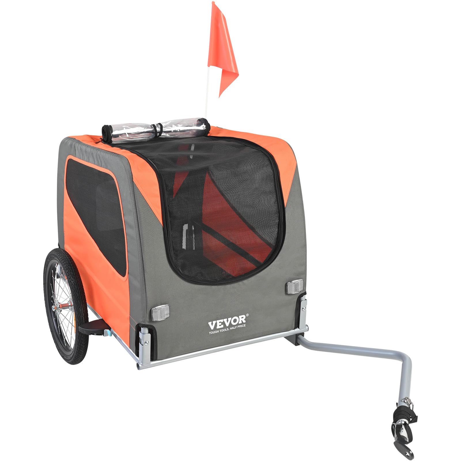 VEVOR Dog Bike Trailer inside space offers comfort for pets during journeys