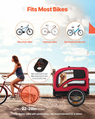 VEVOR dog trailer interior shows spacious cabin for comfortable dogs