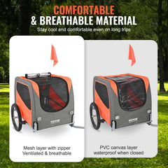 VEVOR Dog Bike Trailer quick-connect coupler for fast bike attachment