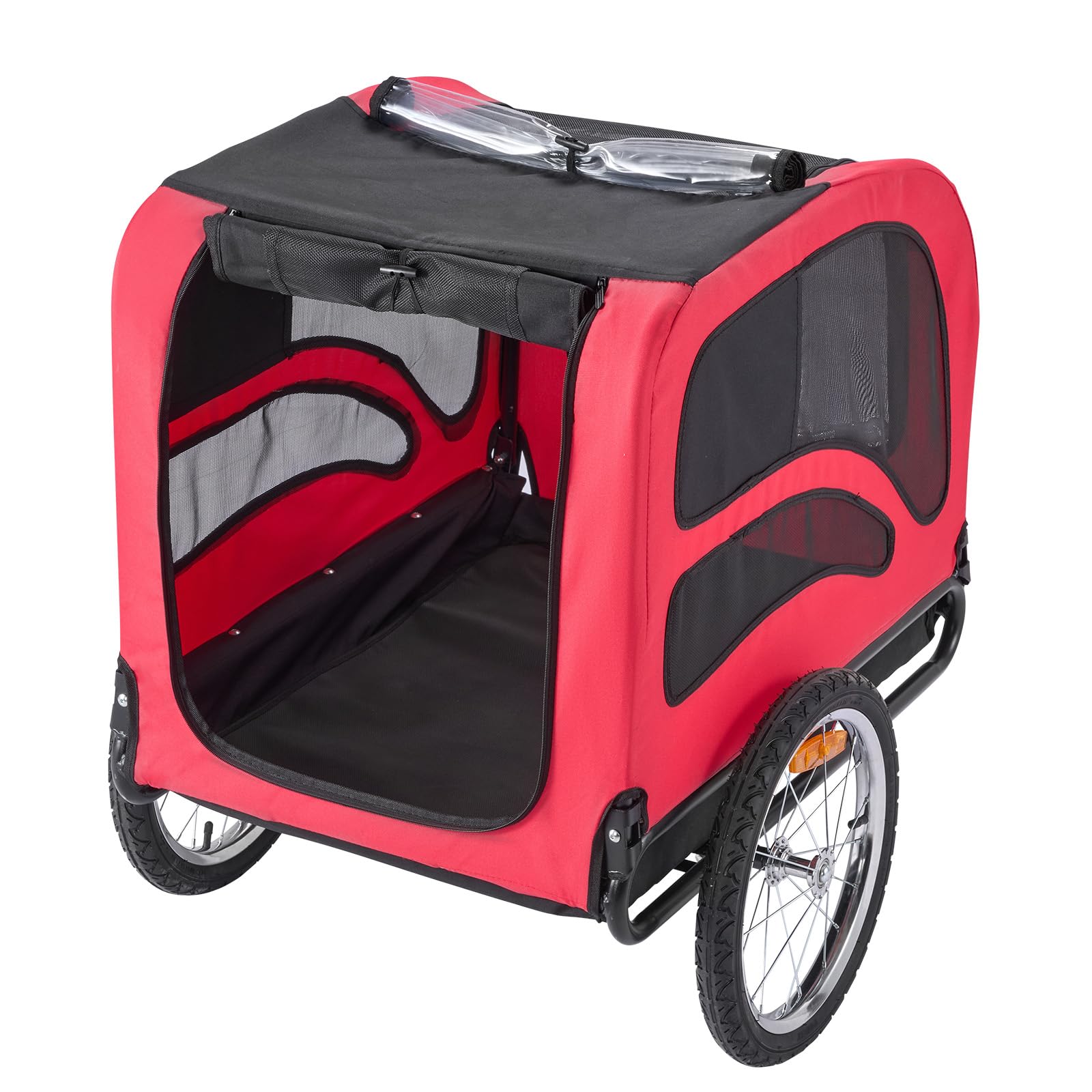 VEVOR dog trailer rear entry door allows easy pet access