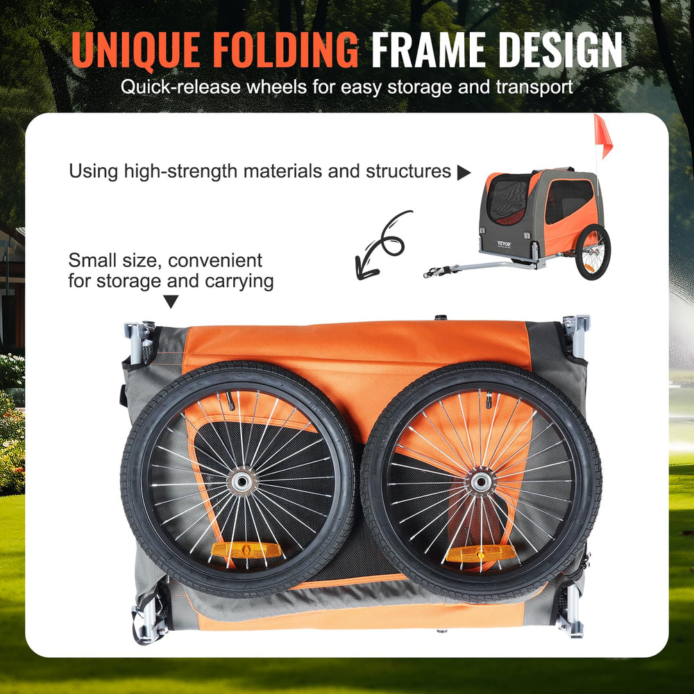 VEVOR Dog Bike Trailer waterproof canvas protects pets from rain